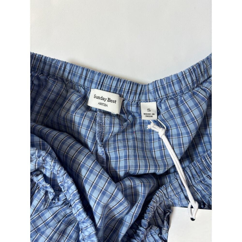 Aritzia Sunday Best NWT Theo Poplin Skort Size Small Blue Ruffles - Picture 6 of 13